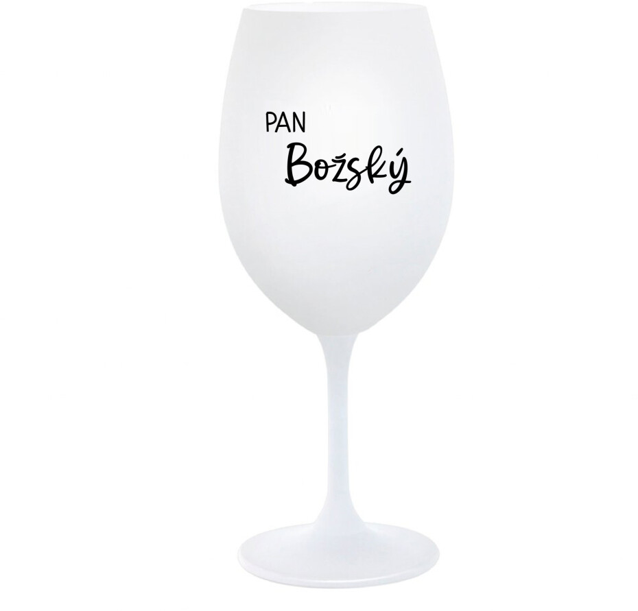 PAN BOŽSKÝ  - bílá  sklenice na víno 350 ml - main (0)