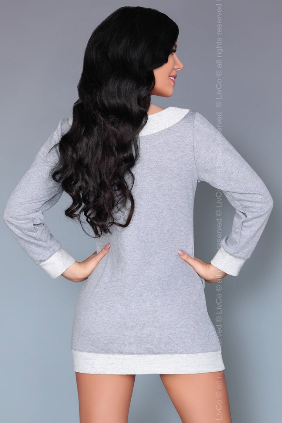 Skvělé šaty Maristela - LivCo Corsetti šedá L/XL - main (0)