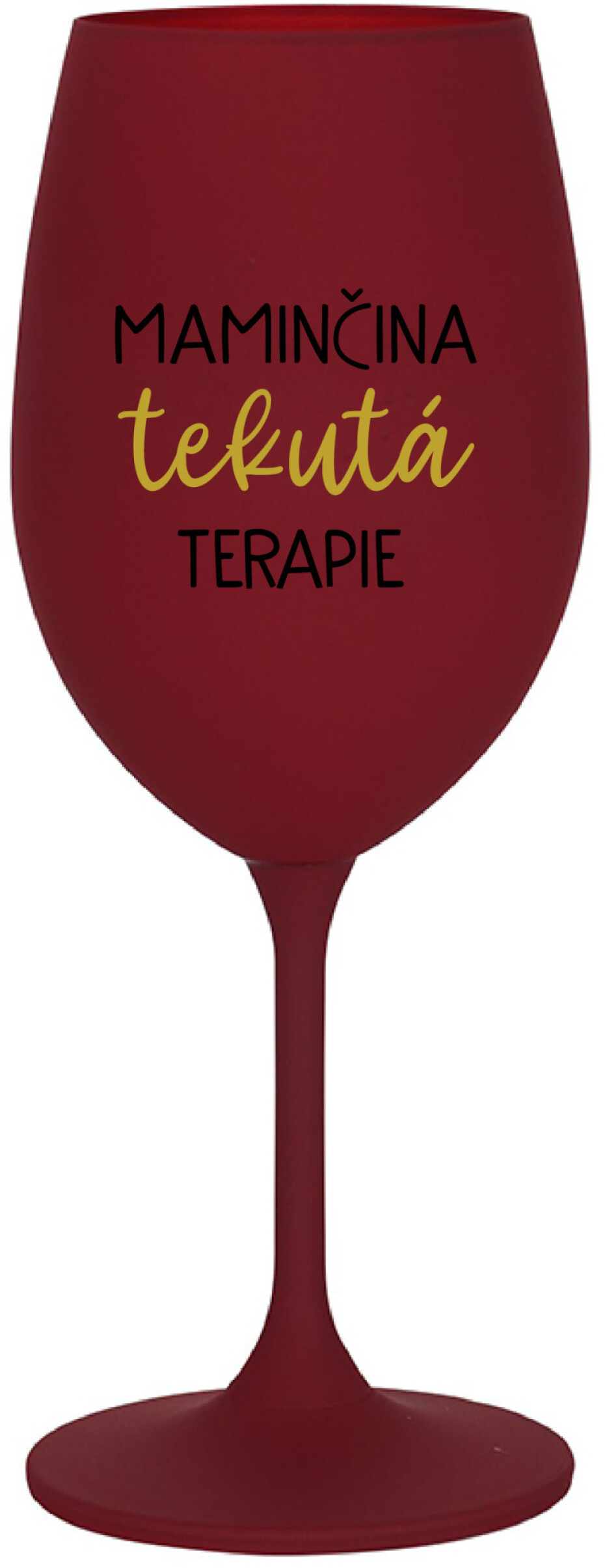 MAMINČINA TEKUTÁ TERAPIE - bordo sklenice na víno 350 ml - main (0)