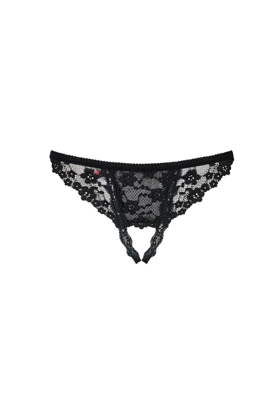 Erotická tanga Letica crotchless thong - OBSESSIVE černá S/M - main (1)