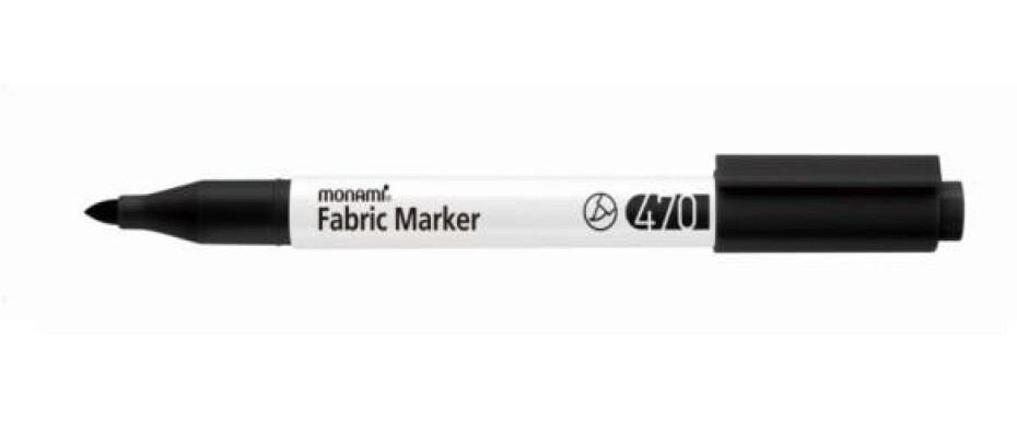 MONAMI 470-01 BLACK FINE 1,3 MM FABRIC MARKER - main (0)