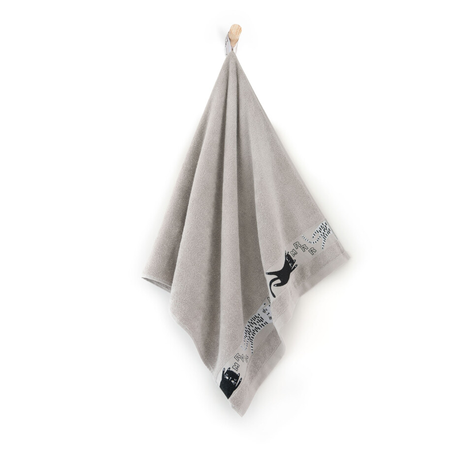 Ručník Zwoltex Koty Light Grey/Pattern 70x130 - main (3)