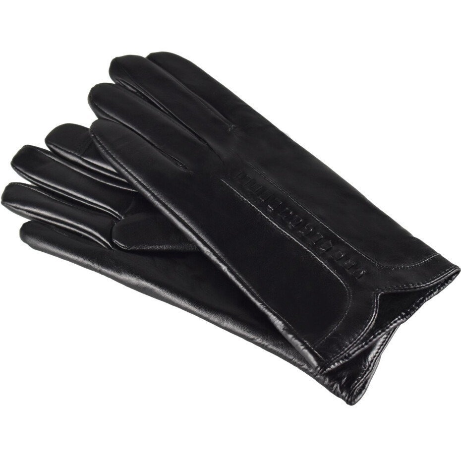 Semiline Dámské kožené antibakteriální rukavice P8206 Black L - main (2)