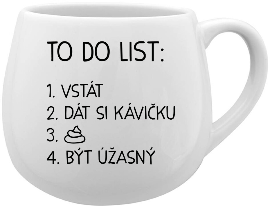 TO DO LIST:  BÝT ÚŽASNÝ - bílý keramický hrníček 300 ml - main (0)