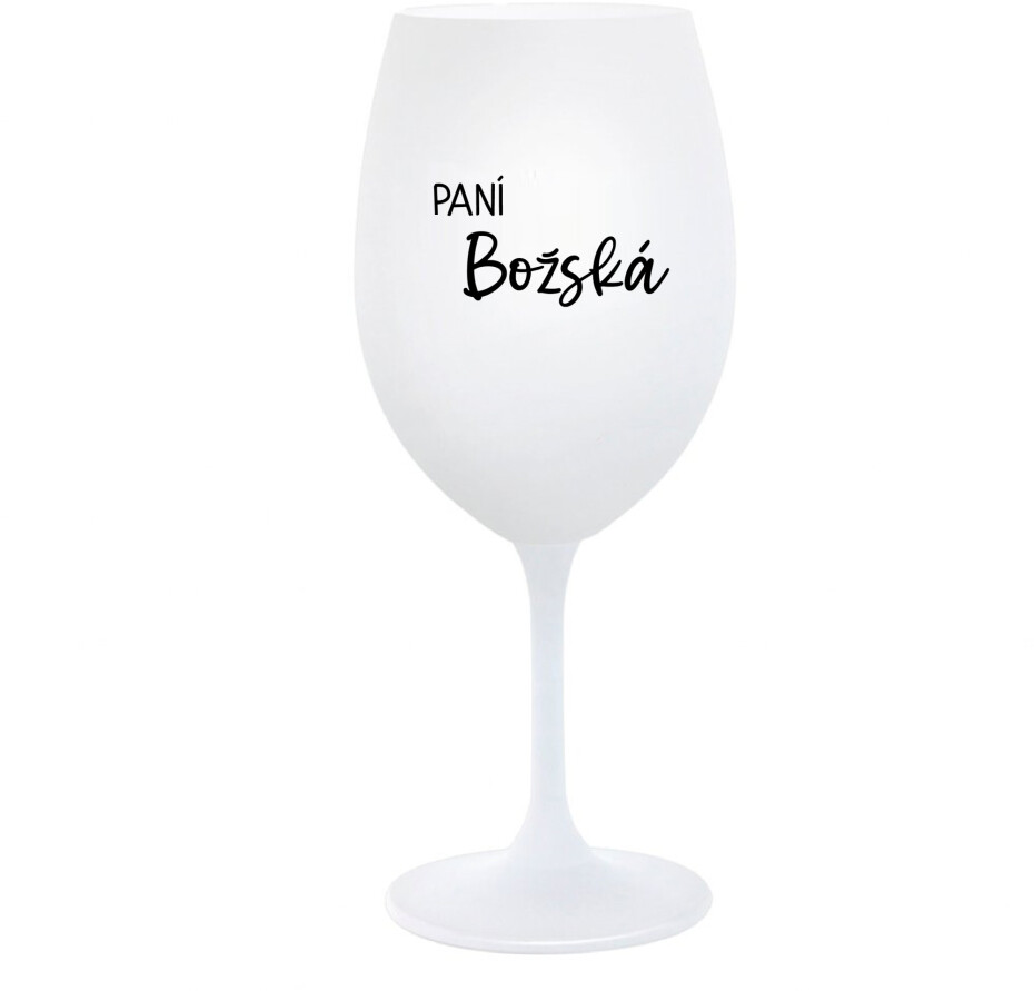 PANÍ BOŽSKÁ - bílá  sklenice na víno 350 ml - main (0)