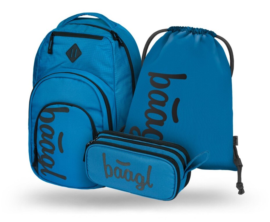 BAAGL 3 SET Coolmate Ocean Blue: batoh, penál, sáček - main (0)