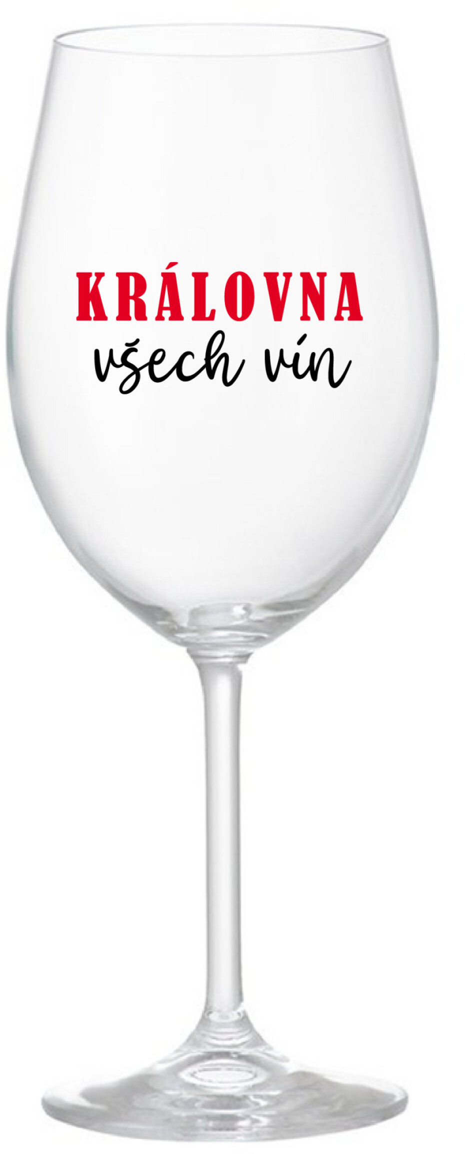 KRÁLOVNA VŠECH VÍN - čirá sklenice na víno 350 ml - main (0)