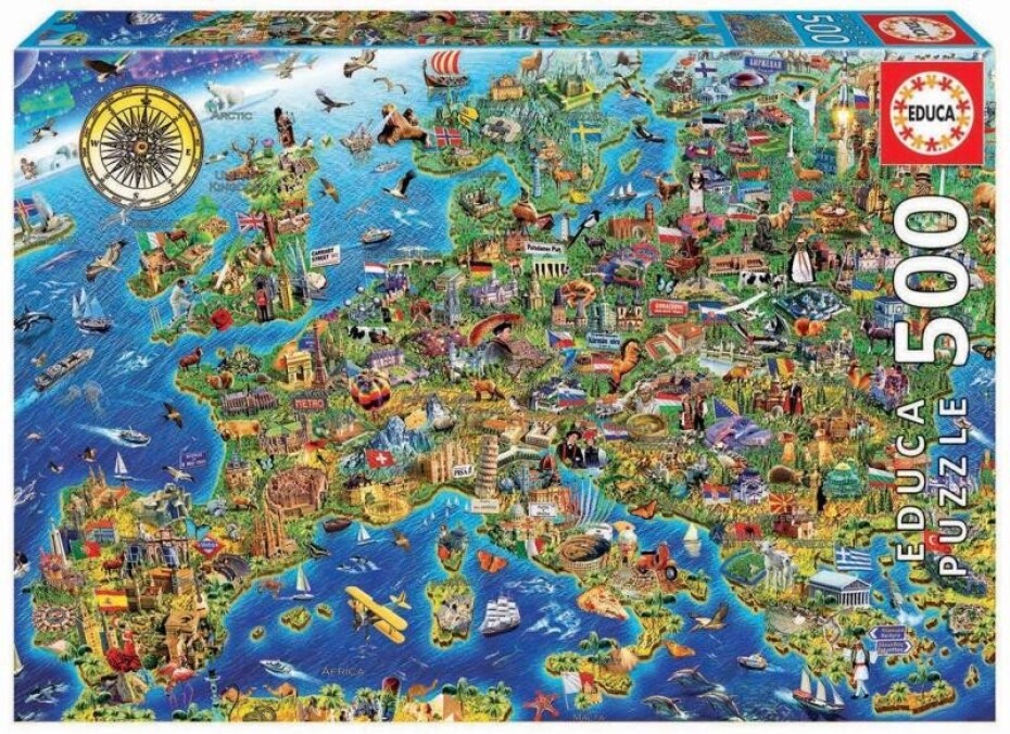 Puzzle Šílená mapa Evropy 500 dílků - main (0)