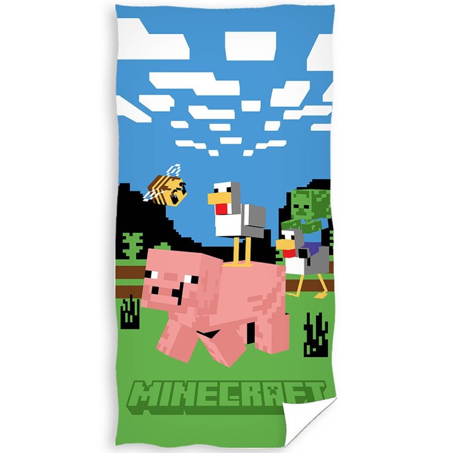 Dětská osuška Minecraft Prase a Kachna - main (0)