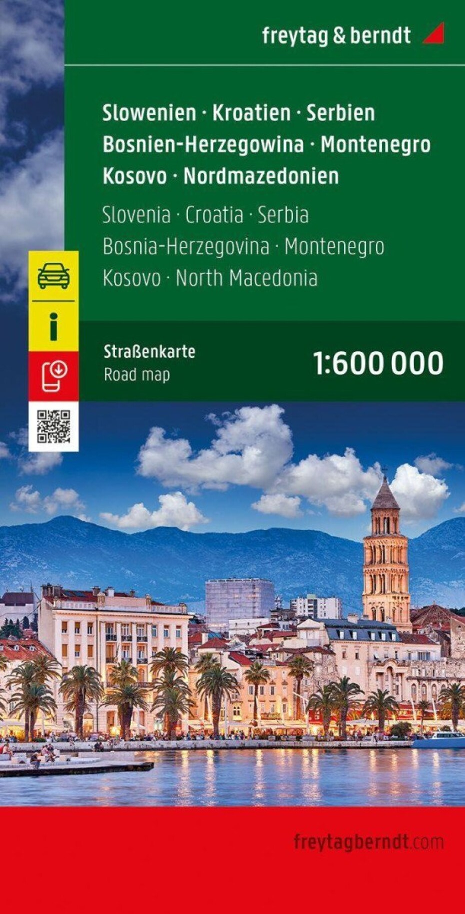 Slovinsko - Chorvatsko - Srbsko - Bosna a Hercegovina - Černá Hora - Kosovo - Severní Makedonie 1:160.000 / automapa - main (0)