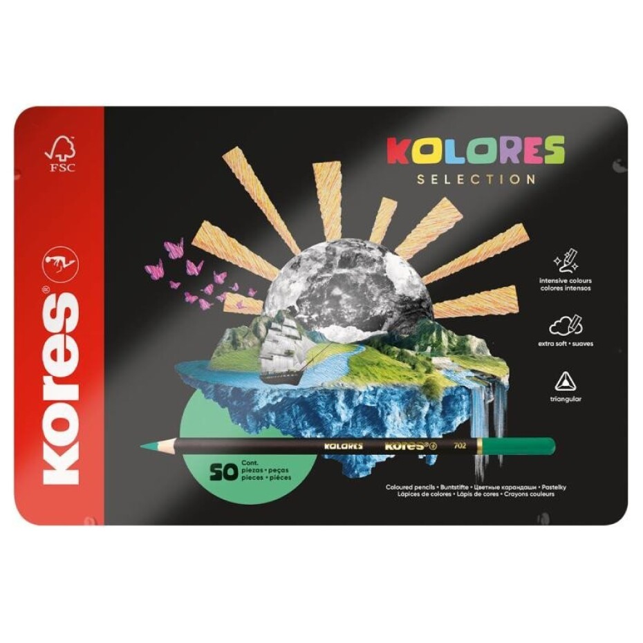 Kores Trojhranné pastelky Kolores Selection - 50 barev - main (0)