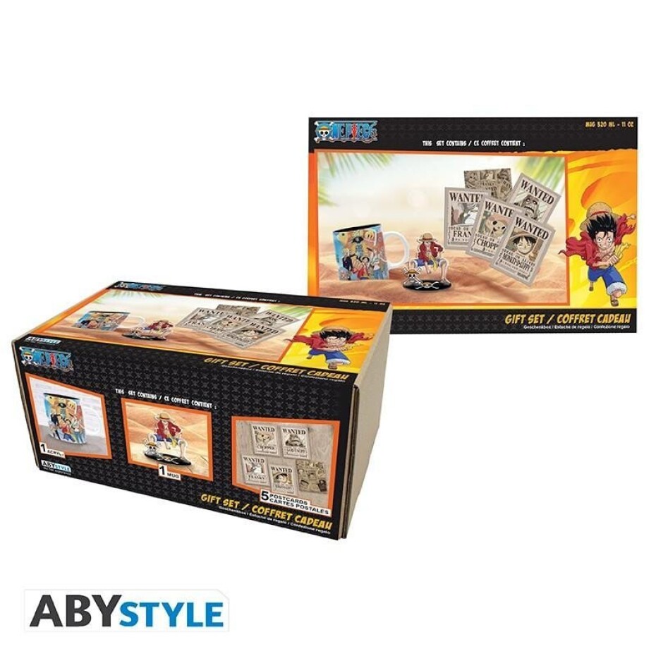 One Piece set Hrnek 320 ml + 2D figurka + pohlednice - Luffy - main (0)