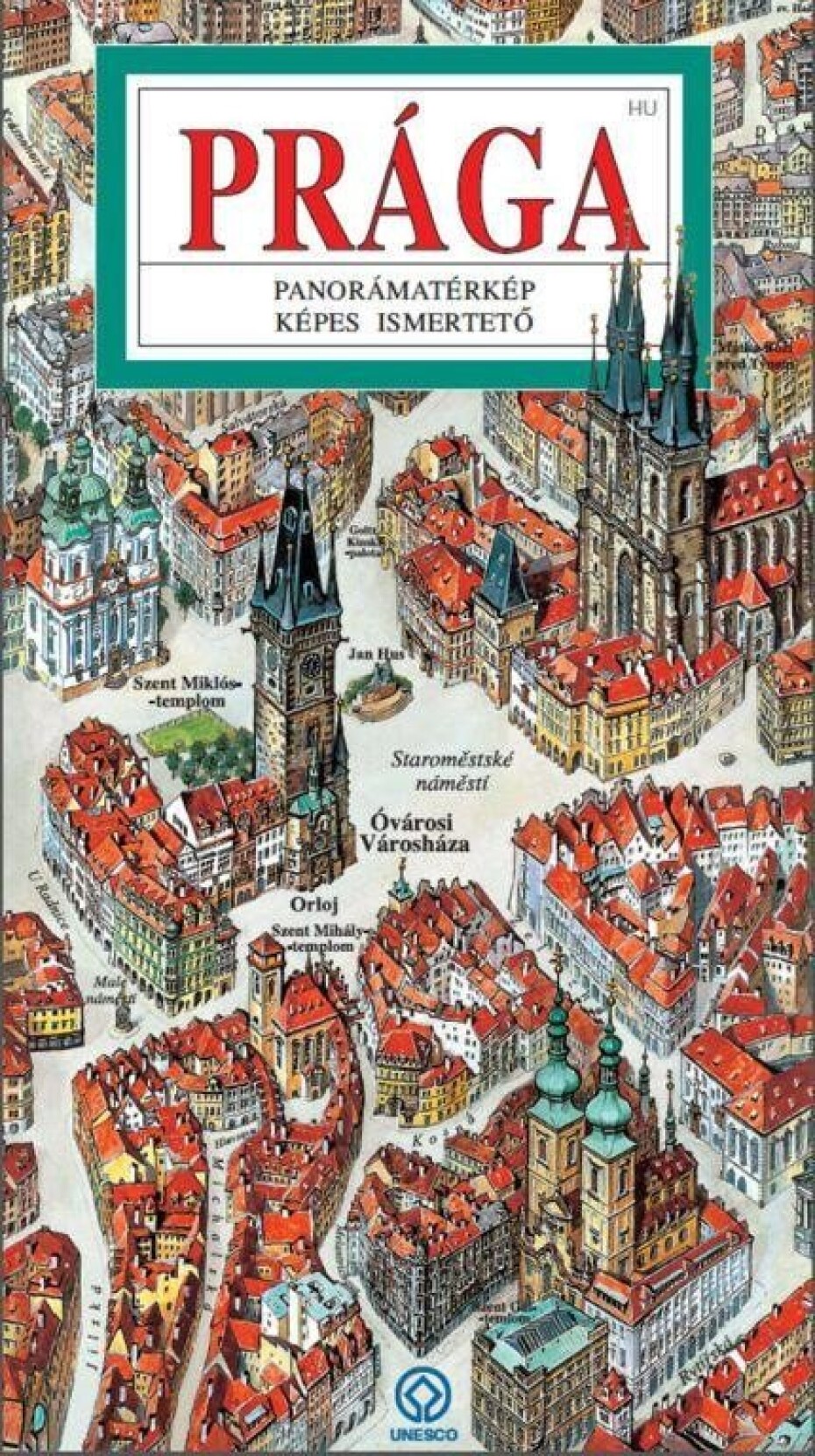 Praha - mapa panoramatická/maďarsky - Tomáš Rygl - main (0)