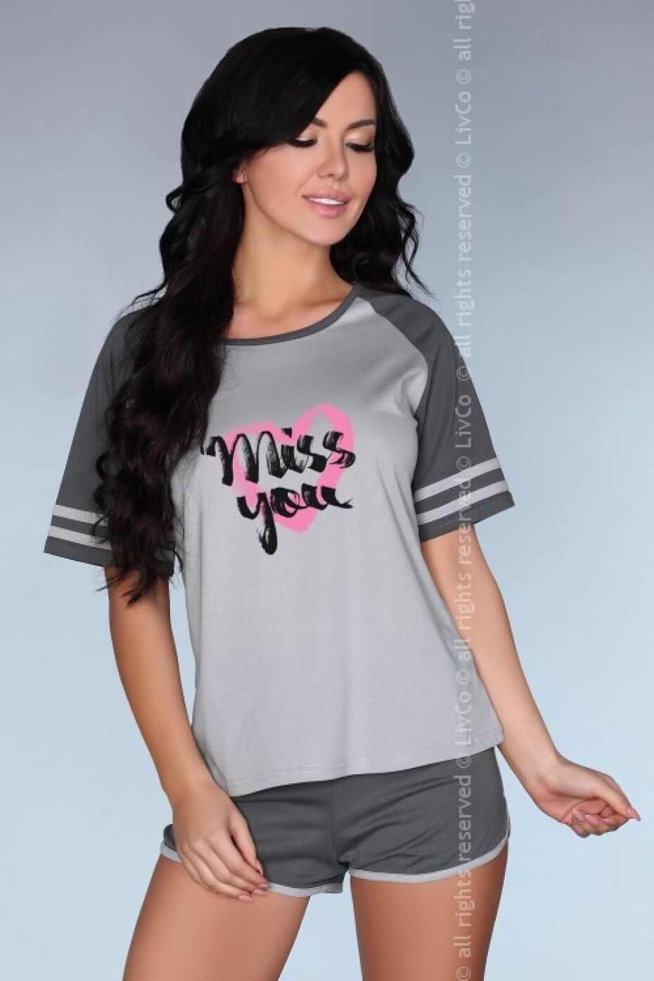 Pyžamo Jeanette Grey - LivCo Corsetti L/XL - main (0)
