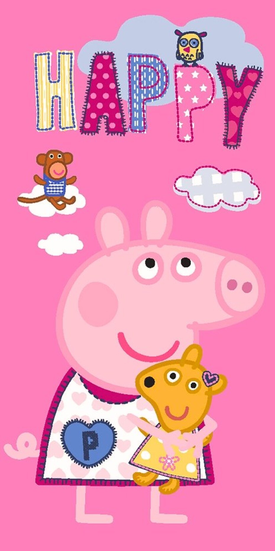 Dětská osuška Prasátko Pepina a Medvídek Teddy - main (0)