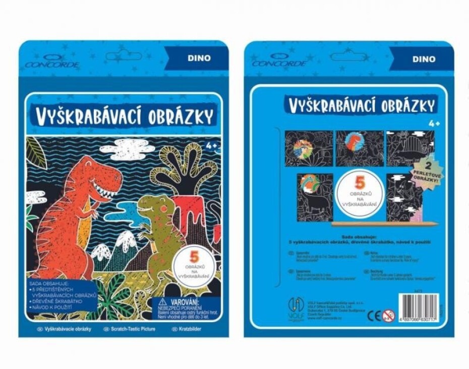 Concorde Vyškrabávací obrázky - Dino - main (0)