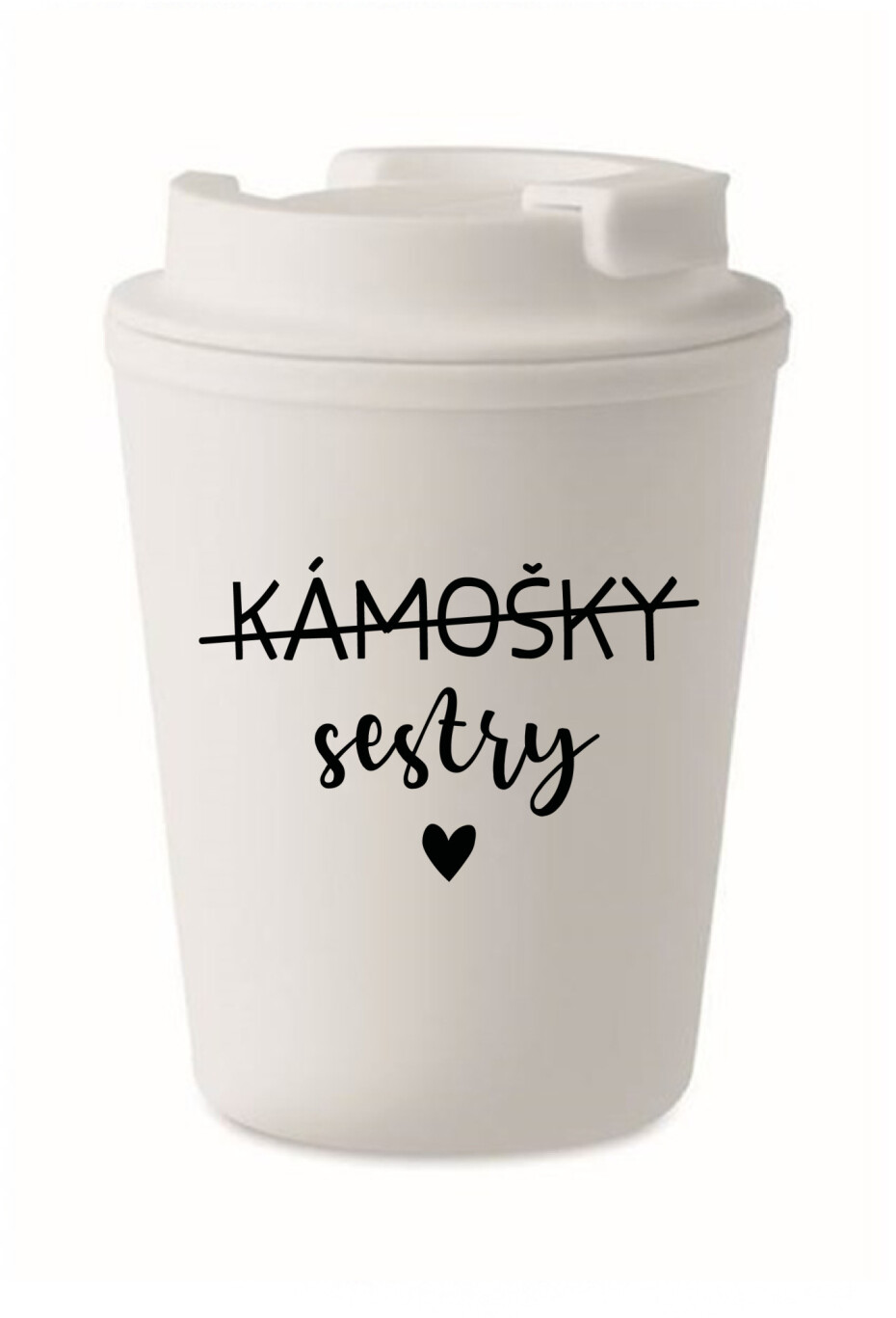 KÁMOŠKY SESTRY - bílý termohrnek 300 ml - main (0)