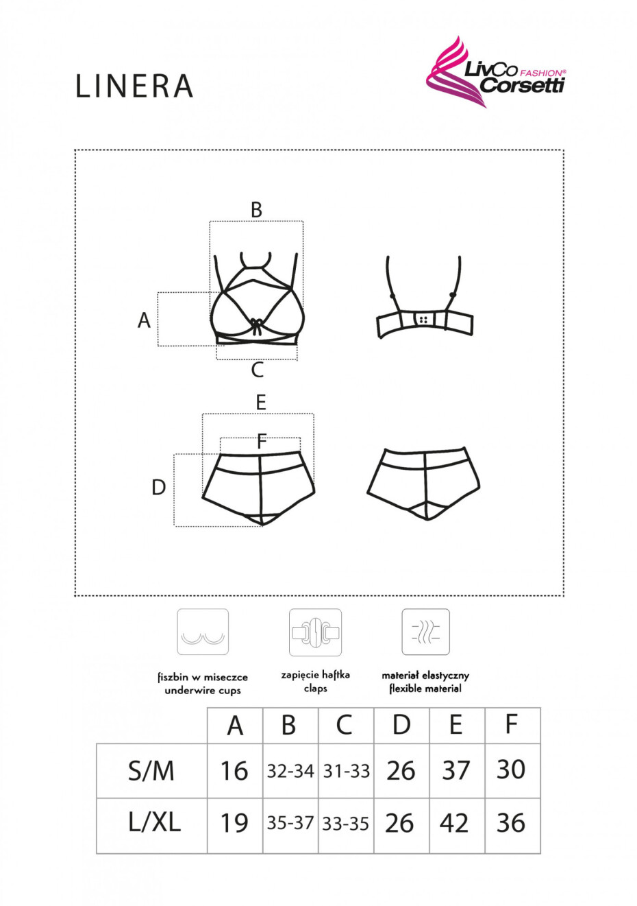 Krásný set Linera - LivCo Corsetti černá L/XL - main (4)