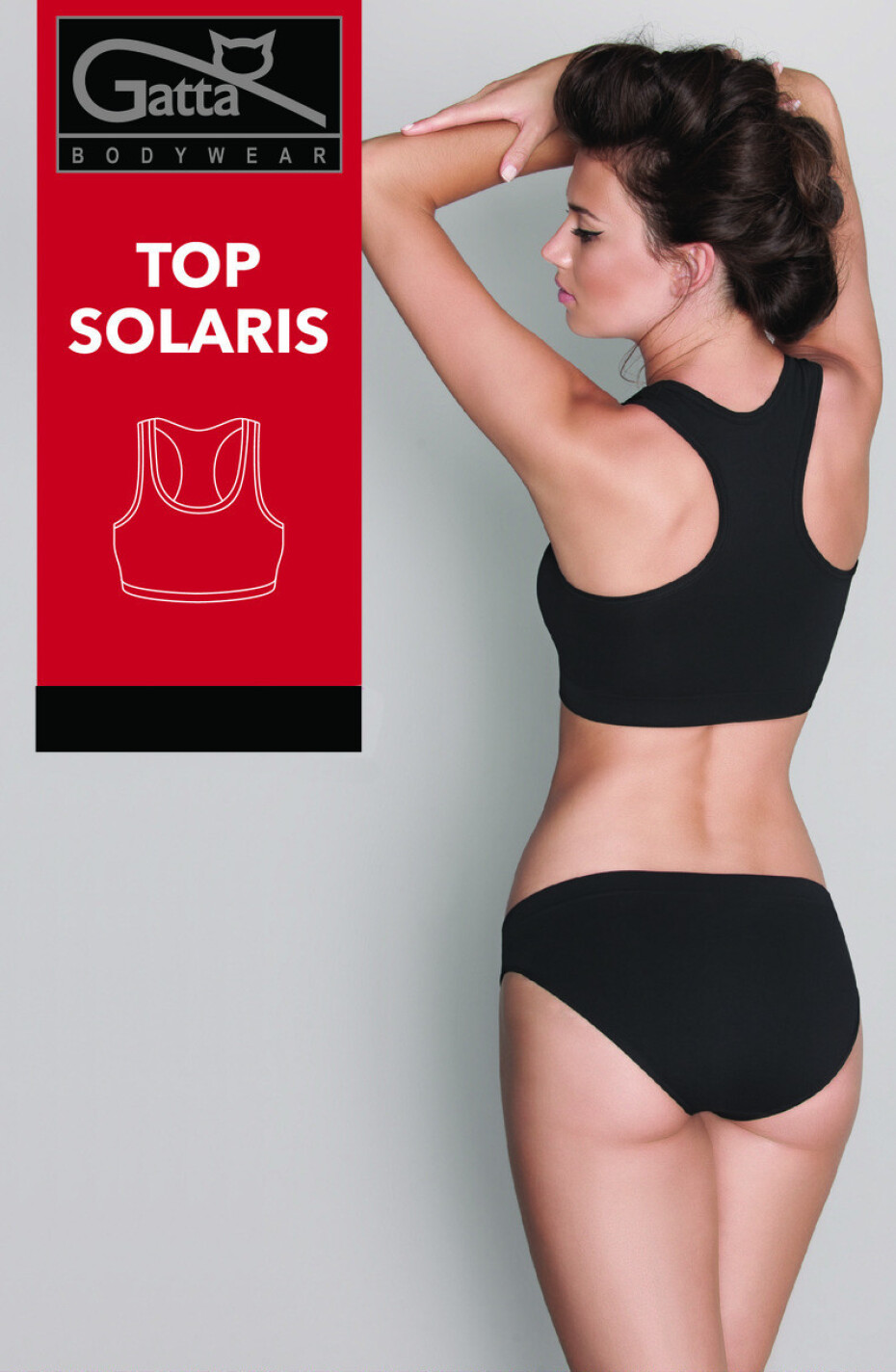 Dámský sportovní top Solaris - GATTA BODYWEAR černá M - main (2)