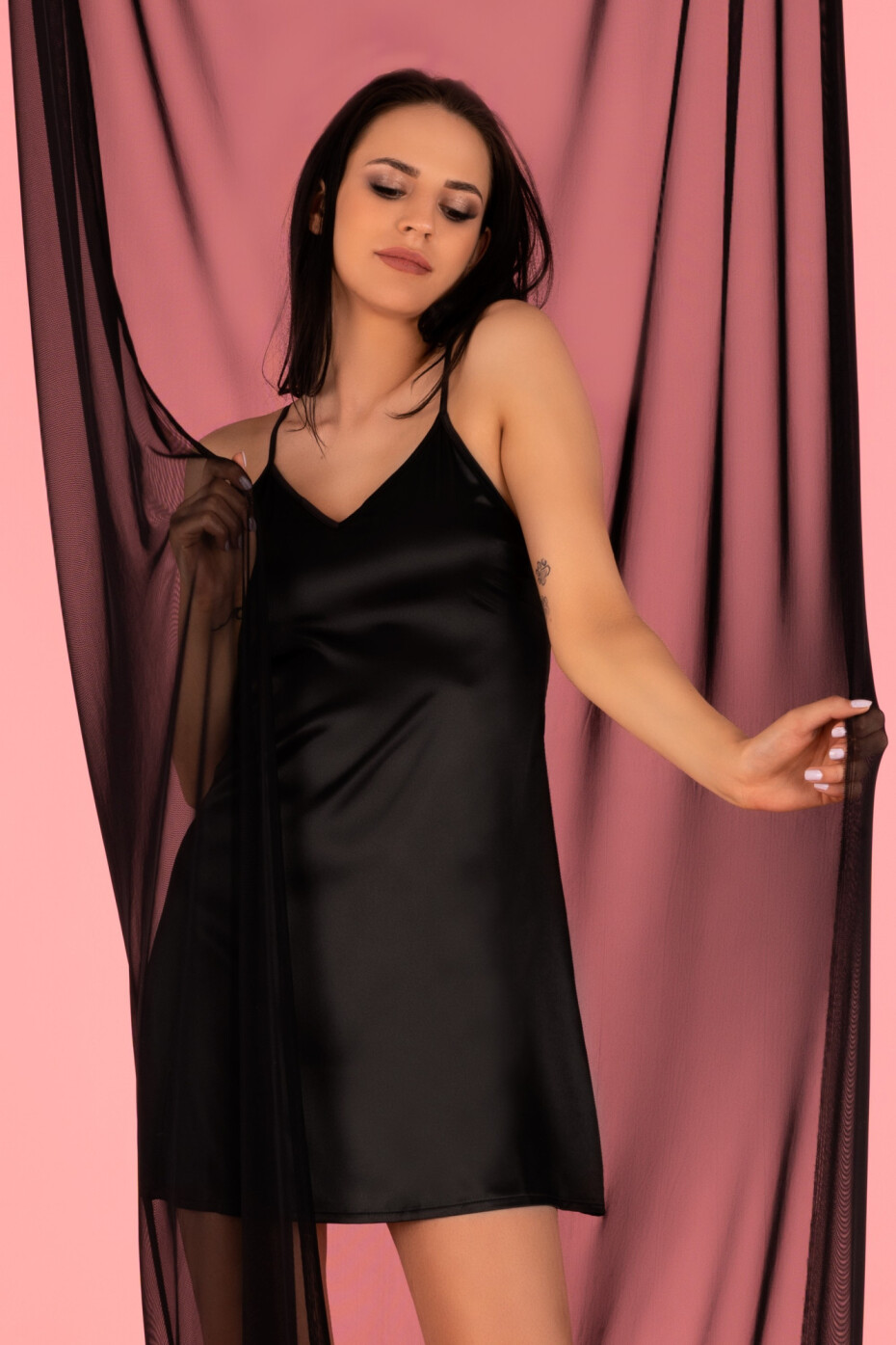 Mirdama Černá košilka + tanga ZDARMA! - LivCo Corsetti S - main (7)