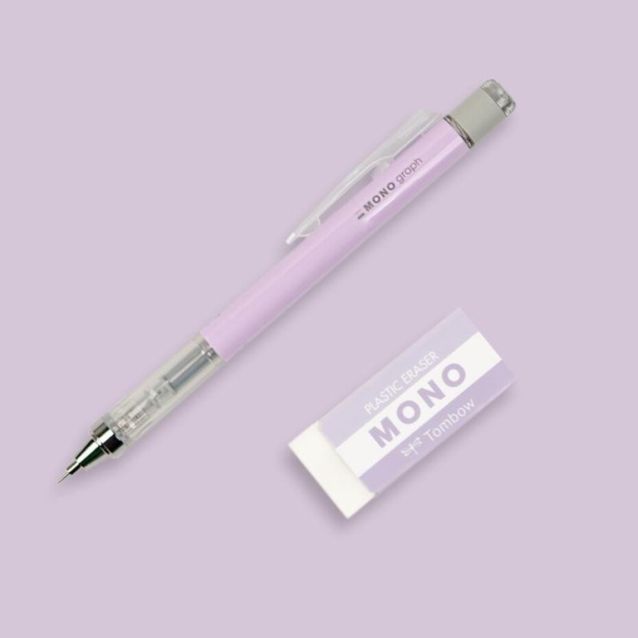Mikrotužka Mono Graph Pastel s gumou - lavender, 0,5mm, blistr - main (0)