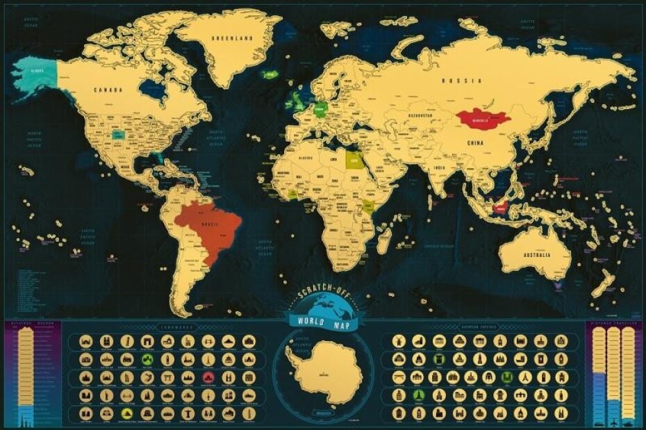 Stírací mapa světa EN - gold classic XXL - main (0)