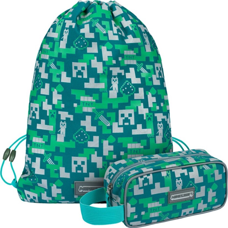 BAAGL Minecraft set - Silver Creeper (penál, sáček na cvičky) - main (0)