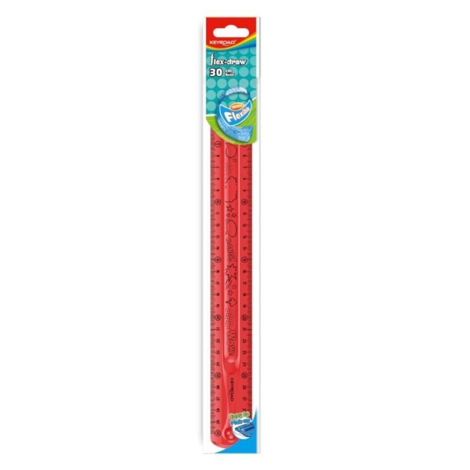 Keyroad Pravítko Flexi, 30 cm - červené - main (0)