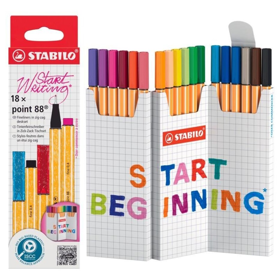 Jemný liner STABILO point 88 - Zick-Zack deskset 18 ks - main (0)