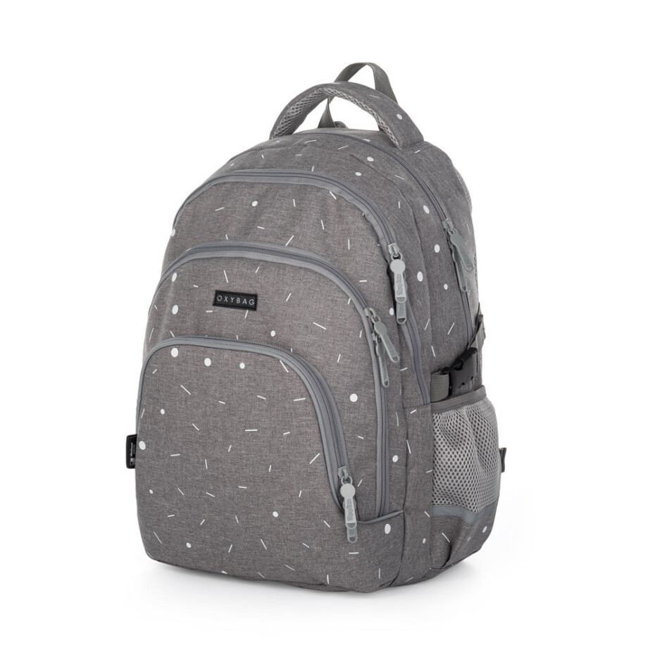 Studentský batoh Oxy Scooler - Grey geometric - main (0)