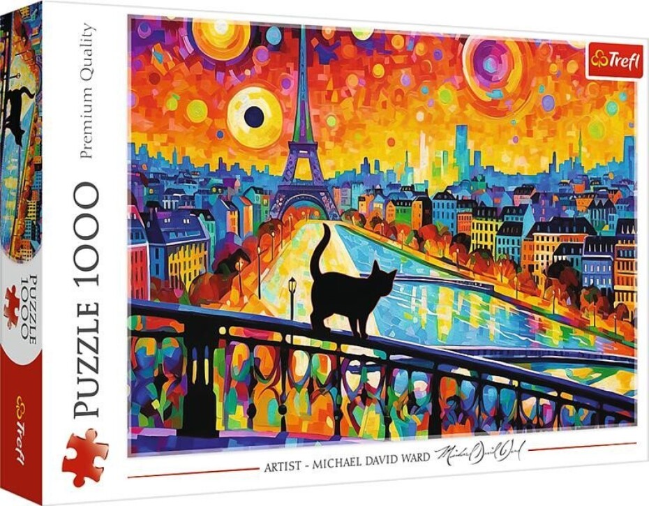 Puzzle Kočka v Paříži 1000 dílků - main (0)