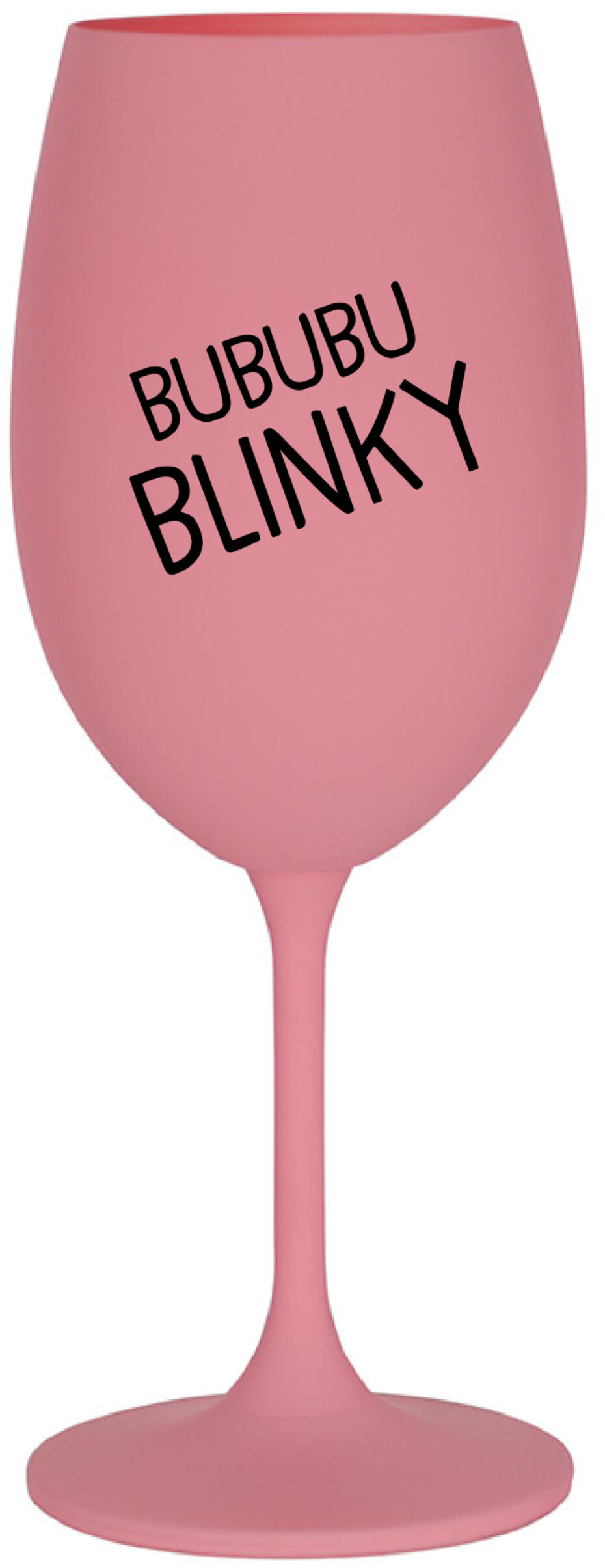 BUBUBUBLINKY - růžová sklenice na víno 350 ml - main (0)