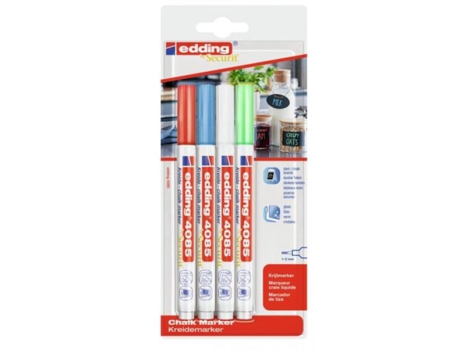 Edding Křídový popisovač 4085 - Basic, sada 4 ks - main (0)