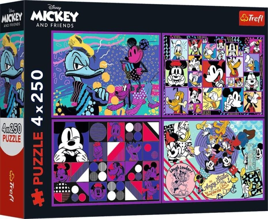 Puzzle Příhody Mickeyho Mouse a přátel/4x250 dílků - main (0)