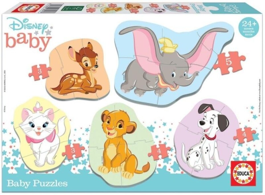 Puzzle baby Disney zvířata 2 5v1 (3-5 dílků) - main (0)