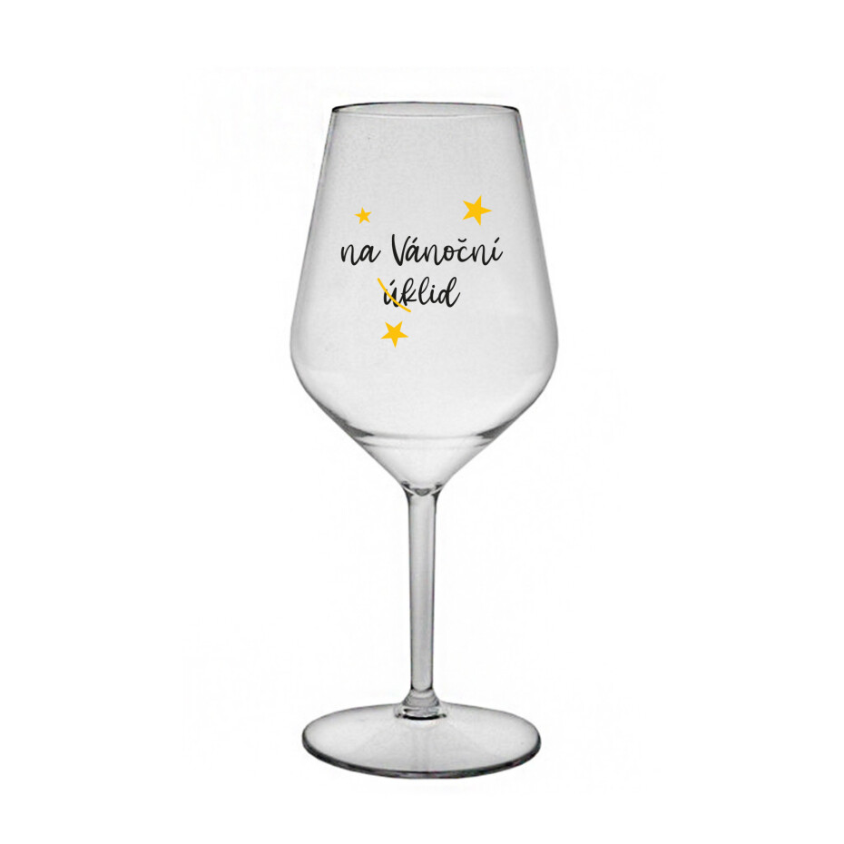 NA VÁNOČNÍ ÚKLID - čirá nerozbitná sklenice na víno 470 ml - main (0)