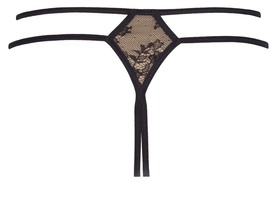 Tanga Peanut tarte V-7848 černá/béžová - Axami XL - main (1)