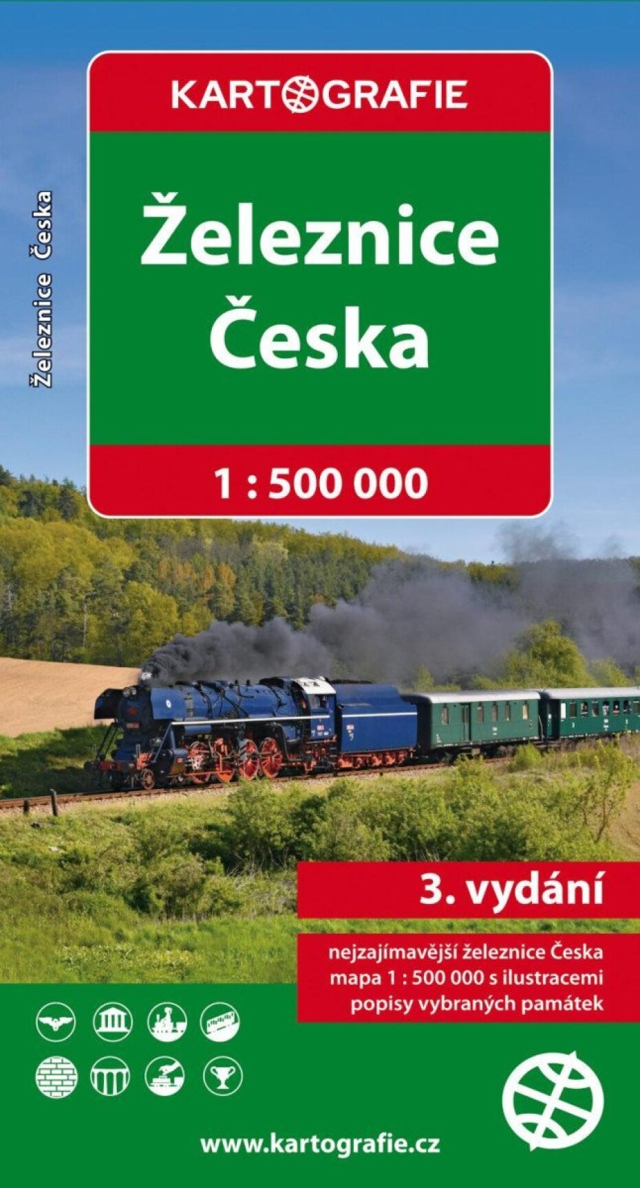Železnice Česka 1 : 500 000, 3.  vydání - main (0)