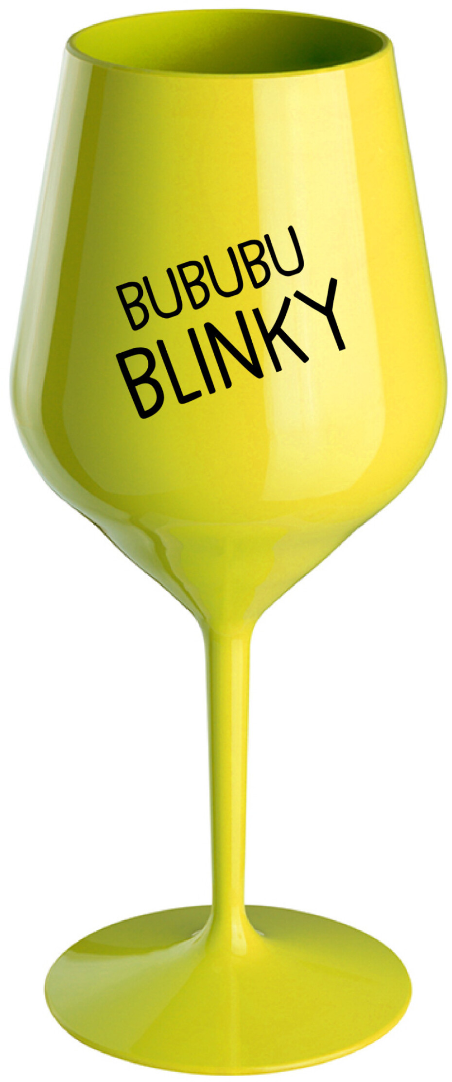 BUBUBUBLINKY - žlutá nerozbitná sklenice na víno 470 ml - main (0)