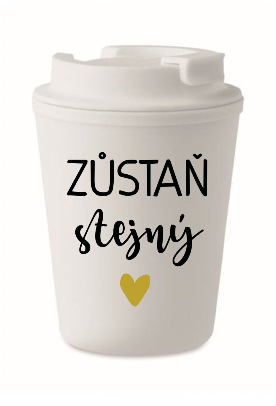 ZŮSTAŇ STEJNÝ - bílý termohrnek 300 ml - main (0)