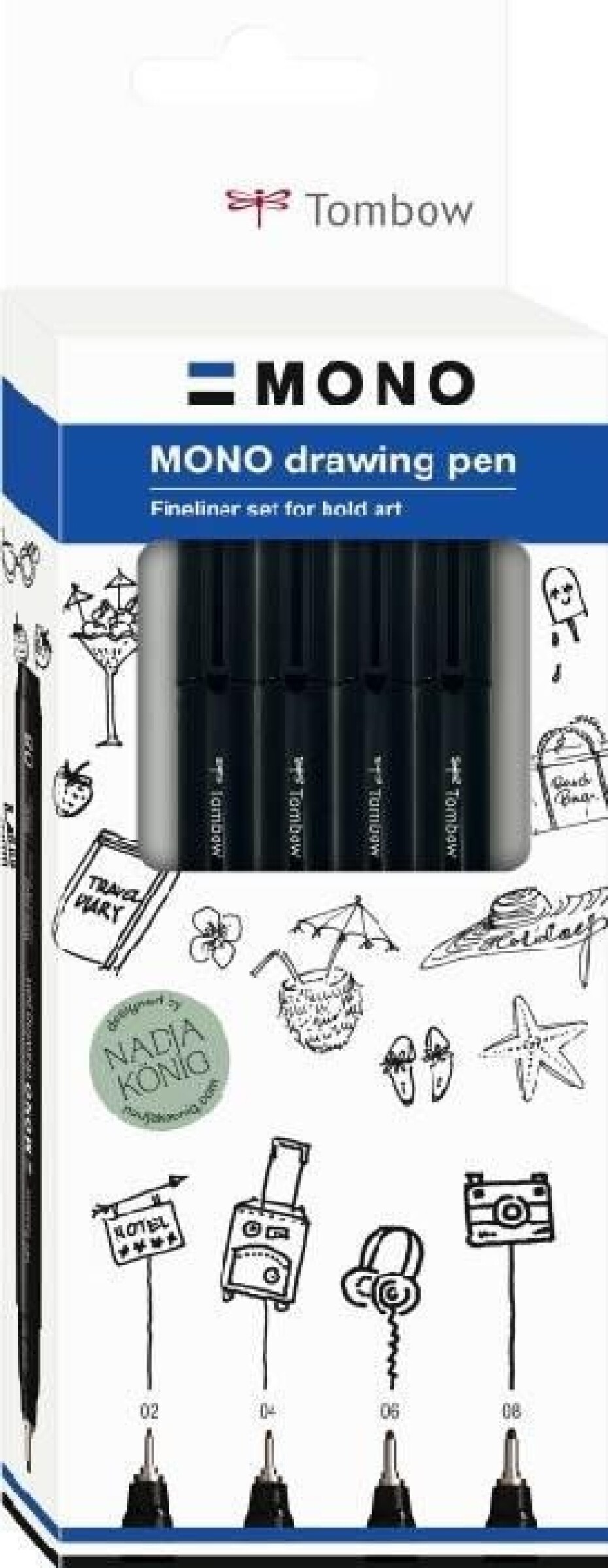 Tombow Fineliner MONO drawing pen - sada Fine 4ks - main (0)
