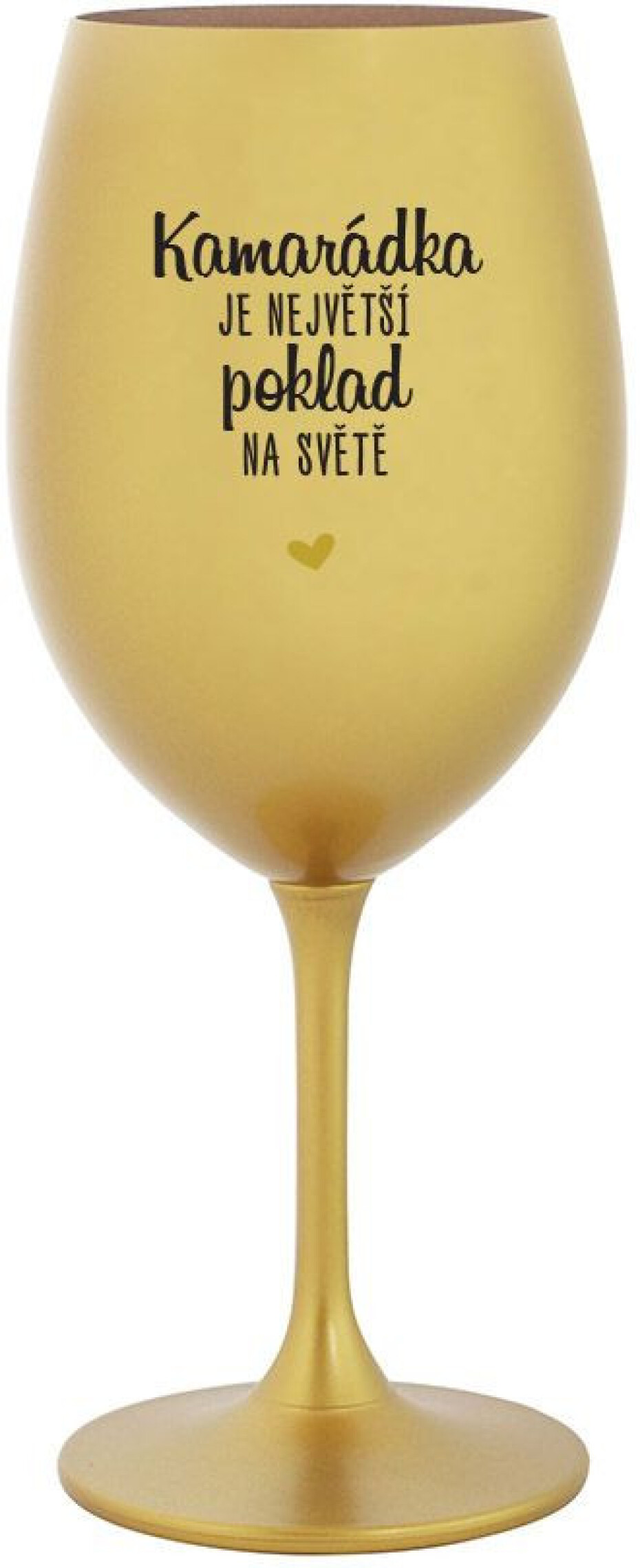 KAMARÁDKA JE NEJVĚTŠÍ POKLAD NA SVĚTĚ - zlatá sklenice na víno 350 ml - main (0)