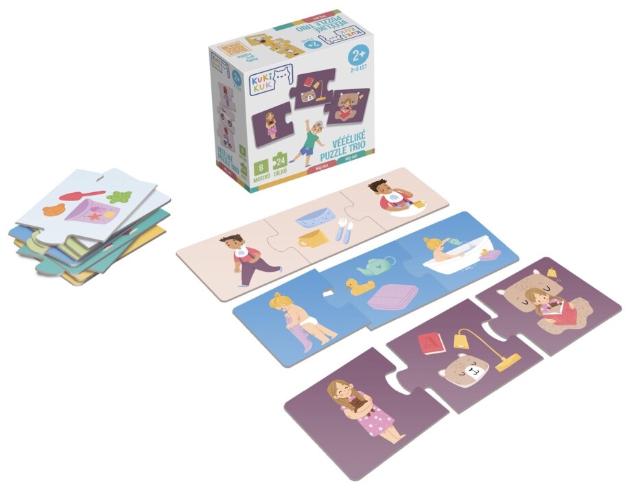 KukiKuk Véééliké puzzle trio Můj den - main (0)