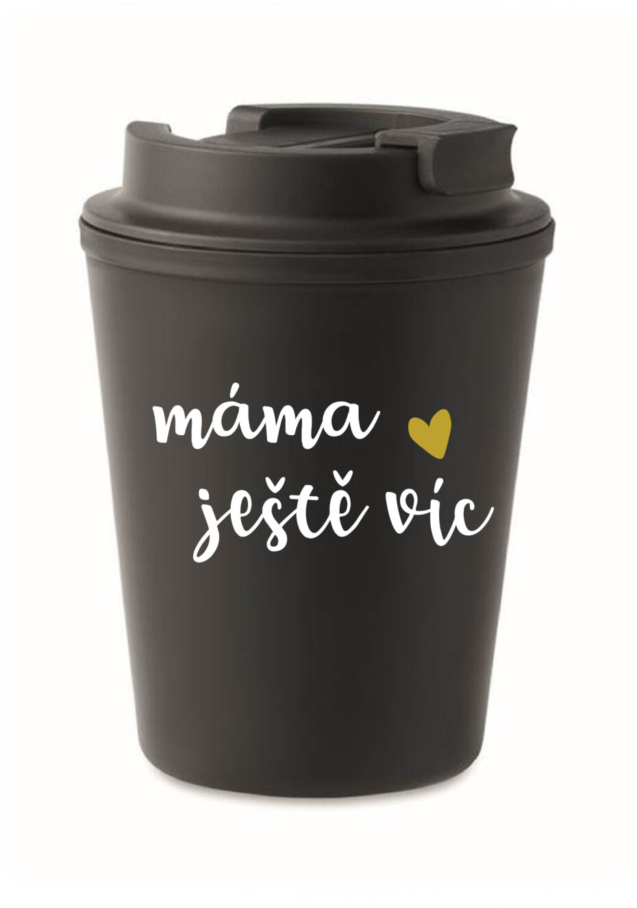 MÁMA JEŠTĚ VÍC - černý termohrnek 300 ml - main (0)