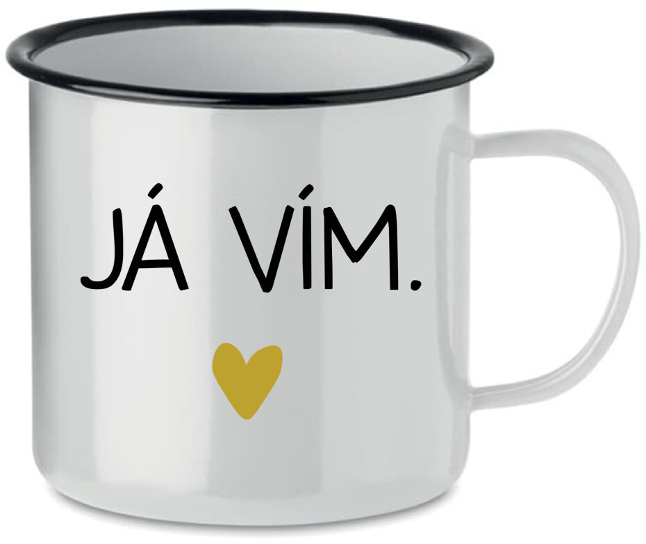 JÁ VÍM. - bílý plecháček 350 ml - main (0)