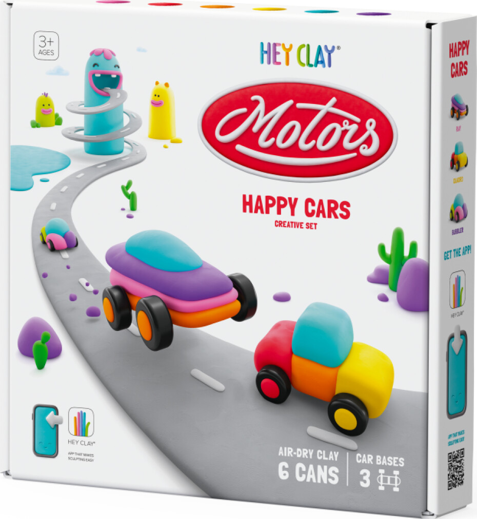 Hey Clay Kreativní sada - Veselé autíčka - TM Toys - main (0)