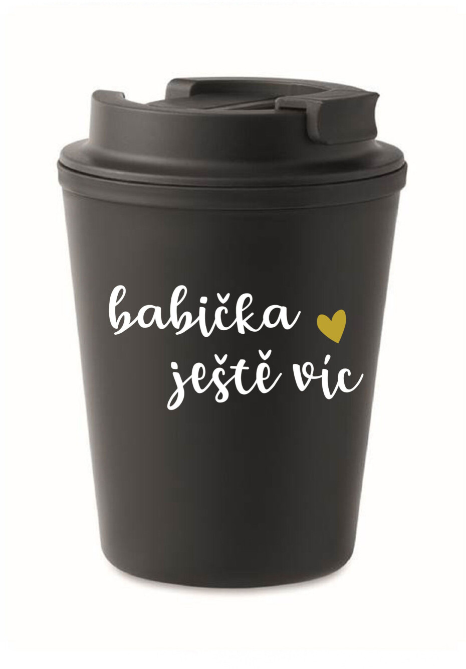 BABIČKA JEŠTĚ VÍC - černý termohrnek 300 ml - main (0)