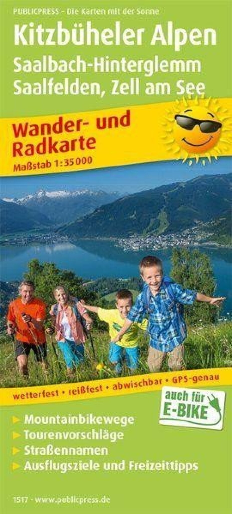 Kitzbühelské Alpy, Saalbach-Hinterglemm, Saalfelden-Zell am See 1:35 000 / turistická a cykloturistická mapa - main (0)