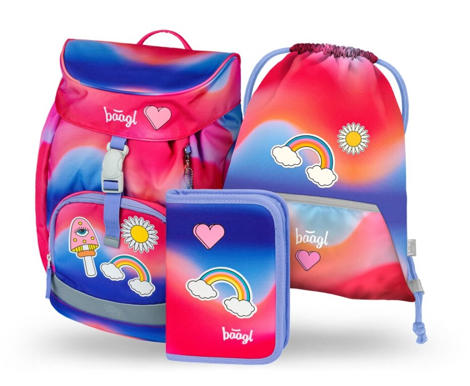 BAAGL 3 SET Airy Hippie: batoh, penál, sáček - main (0)