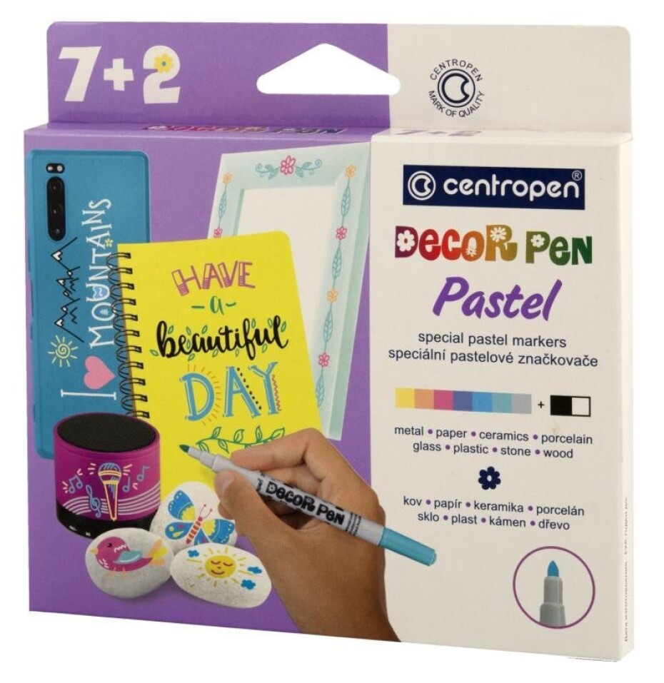 Centropen Decor pen 2738 pastel (8+1 ks) - main (0)